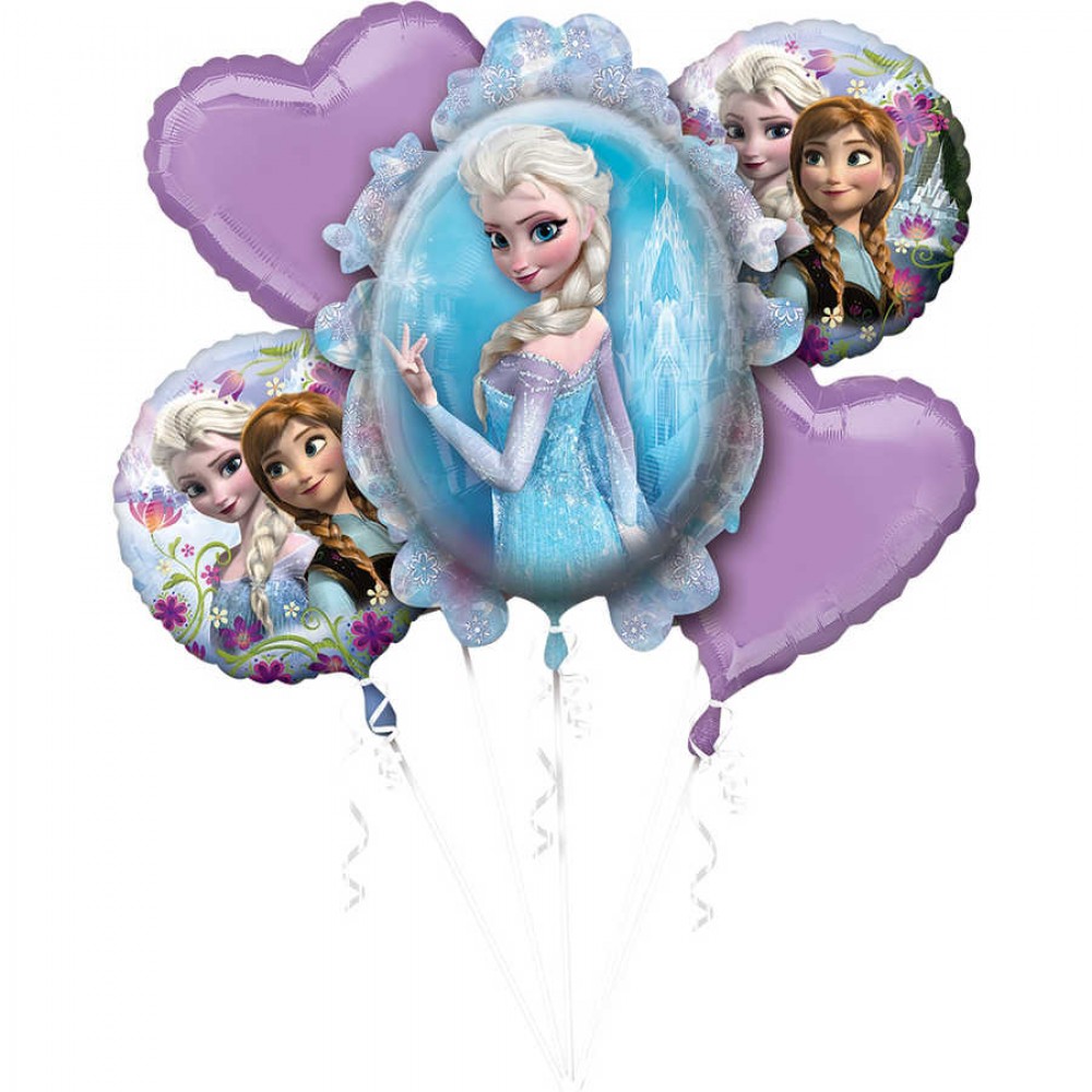 Frozen Folyo Balon Buketi 5\'li